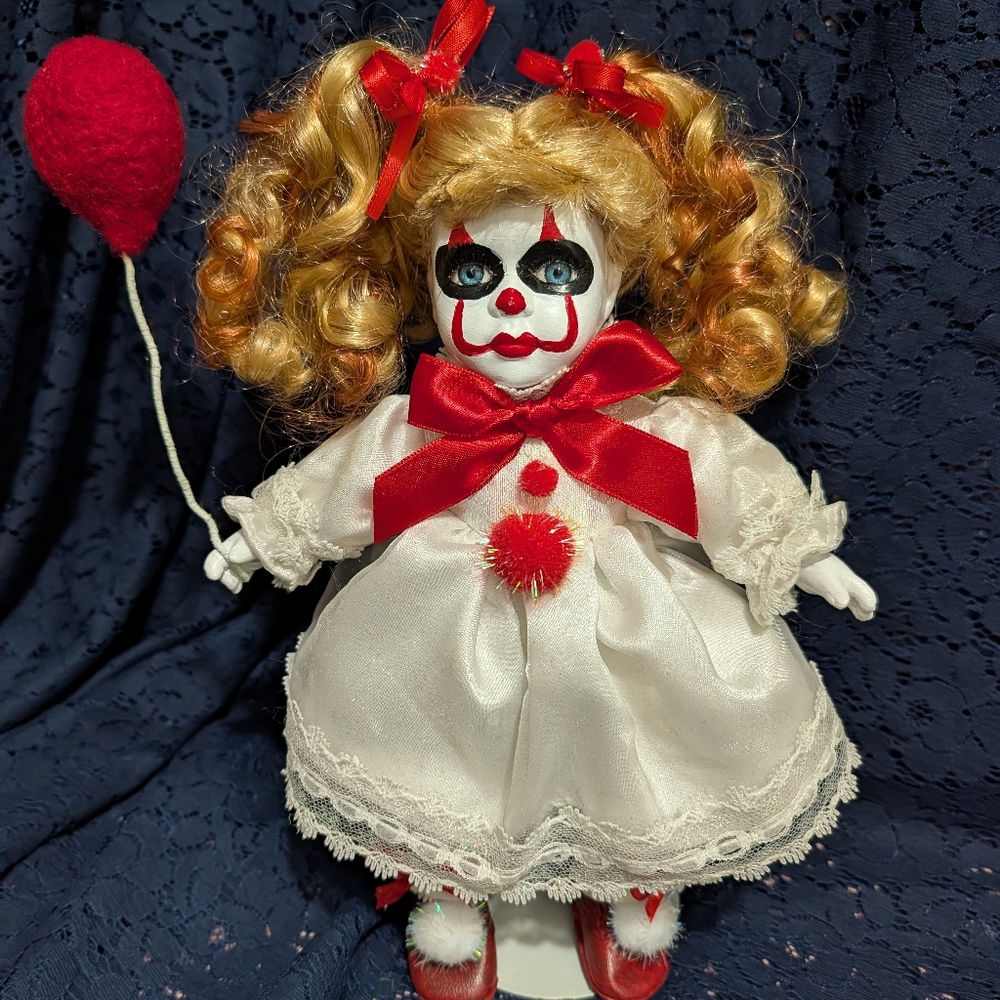 Clown Doll (Pennywise) Unique Addition To Halloween Deco Or Horror Collection
